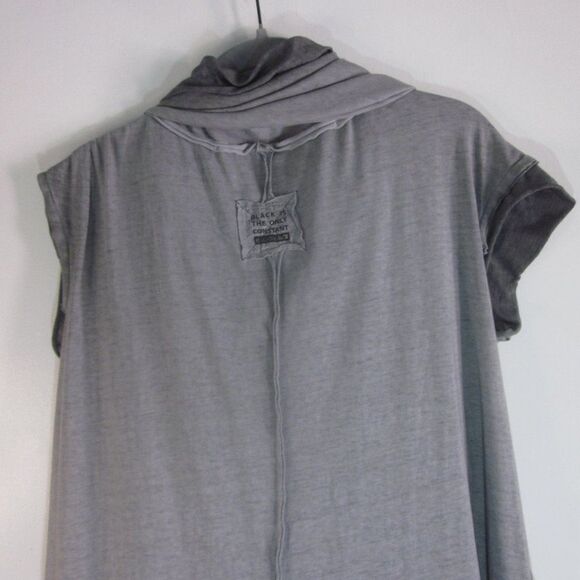 Studio B3 Womens Size 40 / M Gray Cotton Avant Garde Midi Cowlneck Long Dress - Picture 9 of 15